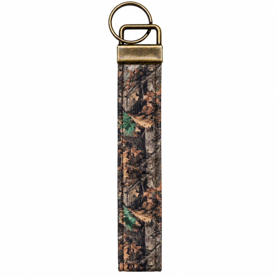 Camouflage Keychain Wristlet, Tree Bark Camo, Camo Keyfob Wristlet