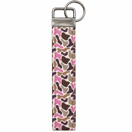 Pink Camo Key Fob Wristlet, Pink Duck Camo Keychain, Cute Accessories, Keychain Wristlet